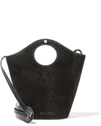 Elizabeth and James Market Small Leather And Suede Tote Black