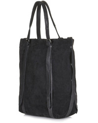 Topshop Strappy Suede And Leather Tote