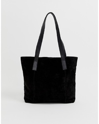 ASOS DESIGN Suede Shopper Bag With Detachable Pouch
