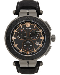 Versace Black Greca Chrono Watch
