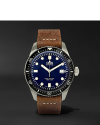 Oris Divers Heritage 65 Automatic 42mm Stainless Steel And Suede Watch