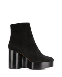 Clergerie Belen Sculptural Wedge Ankle Boots
