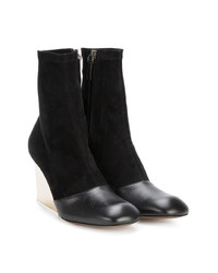 Neous Black Suede 90 Wedge Boots