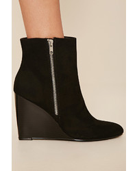 Forever 21 Faux Suede Wedge Ankle Boot