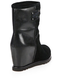 Marc by Marc Jacobs Leather Suede Wedge Ankle Boots