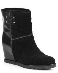 Marc by Marc Jacobs Leather Suede Wedge Ankle Boots