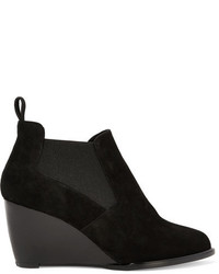 Robert Clergerie Olav Suede Wedge Ankle Boots Black