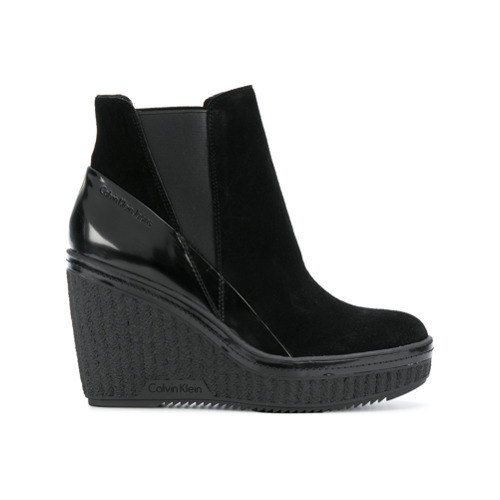 Calvin Klein Jeans Platform Ankle Boots, $93  | Lookastic