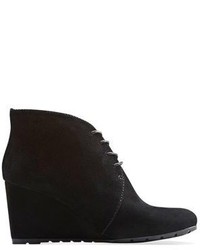 Clarks Rosepoint Dew Suede Wedge Ankle Boots