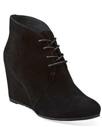 Clarks Rosepoint Dew Suede Wedge Ankle Boots