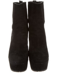 Gianvito Rossi Round Toe Platform Ankle Boots
