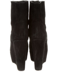 Gianvito Rossi Round Toe Platform Ankle Boots