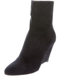 Giuseppe Zanotti Suede Wedge Ankle Boots