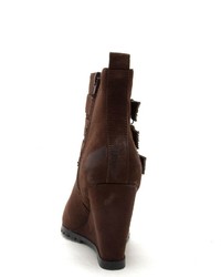 Qupid Tustin Wedge Ankle Boots