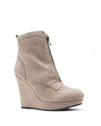 Qupid Wedge Ankle Boots