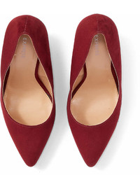 Express Faux Suede Pointed Toe Wedge Pump