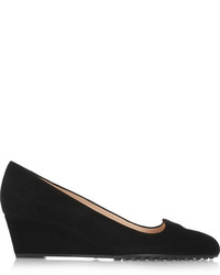 Tod's Suede Wedge Pumps