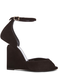 Pierre Hardy Arp Suede Cutout Wedge Sandals