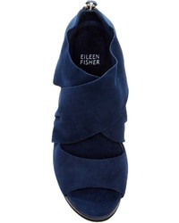 Eileen Fisher Draw Suede Wedge Sandal