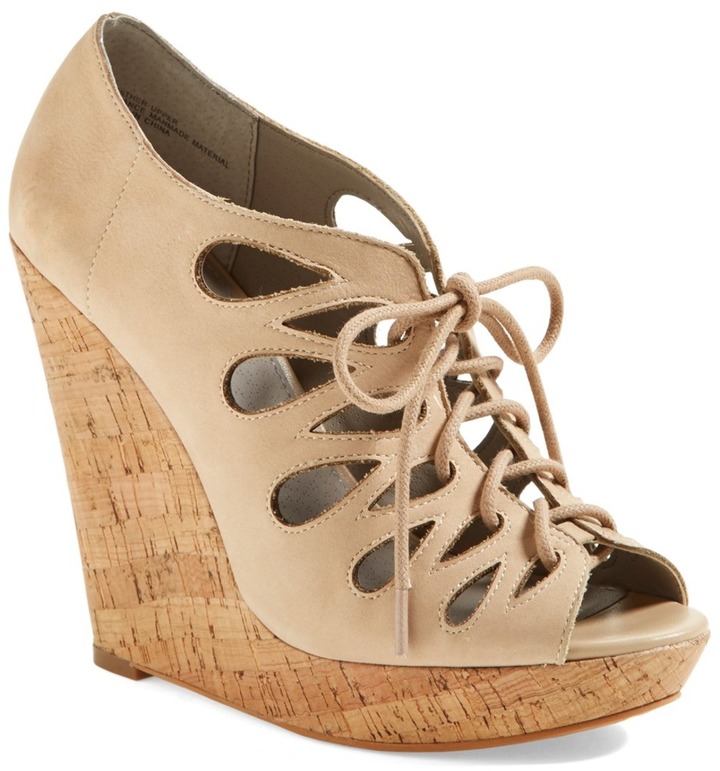 Hinge Mixxy Lace Up Wedge Sandal, $89 | Nordstrom Rack | Lookastic.com