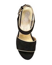 Salvatore Ferragamo 90mm Lucrezia Suede Wedge Sandals