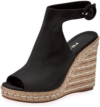 prada suede wedge sandals