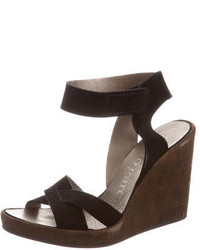 Pedro Garcia Suede Crossover Wedges