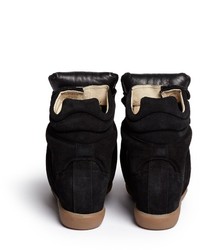 72712 Isabel Marant Etoile Bekett Suede High Top Wedge Sneakers
