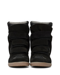 Isabel Marant Black Bekett Wedge Sneakers