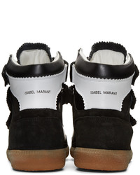 Isabel Marant Black Suede Bilsy Wedge Sneakers