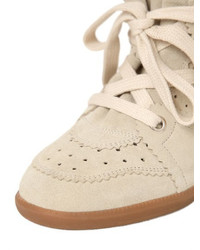 Isabel Marant Etoile 80mm Bobby Suede Wedge Sneakers