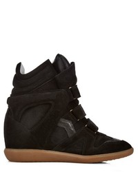 Etoile Isabel Marant Isabel Marant Toile Beckett High Top Suede Wedge Trainers