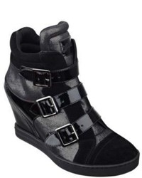 GUESS Mead Wedge Sneakers With Buckles