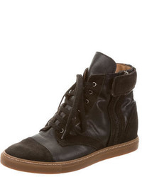 Woman By Common Projects High Top Wedge Sneakers