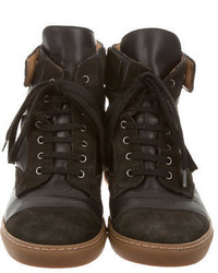 Woman By Common Projects High Top Wedge Sneakers