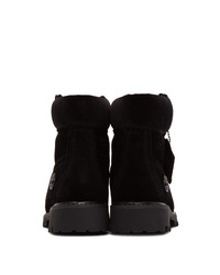 Off-White Black Timberland Edition Velvet Boots