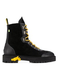 Off-White Contrasting Lace Up Boots