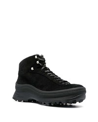 Jil Sander Lace Up Suede Hiking Boots