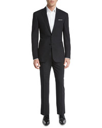 Ralph Lauren Black Label Anthony Solid Two Piece Wool Suit Charcoal