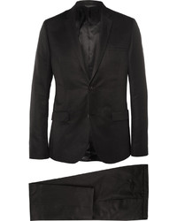 Calvin Klein Collection Black Crosby Linen And Silk Blend Suit