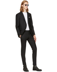 Neil Barrett Black Gabardine Skinny Suit