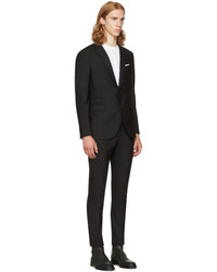Neil Barrett Black Gabardine Skinny Suit