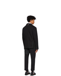 Thom Browne Black Loopback 4 Bar Suit