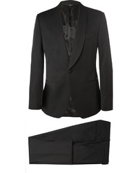 Dolce & Gabbana Black Slim Fit Wool And Silk Blend Tuxedo