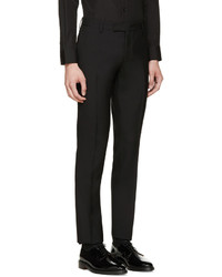 Saint Laurent Black Wool Gabardine Classic Suit