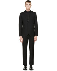 Saint Laurent Black Wool Gabardine Classic Suit