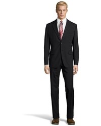 Prada Blue Virgin Wool 2 Button Suit With Flat Front Pants