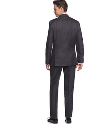 Calvin Klein Grey With Black Peak Lapel Slim Fit Tuxedo