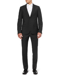 Alexander McQueen Slim Fit Black Wool And Mohair Blend Suit