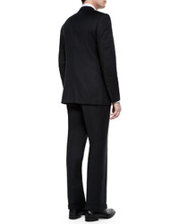 Ermenegildo Zegna Solid Two Piece Suit Black